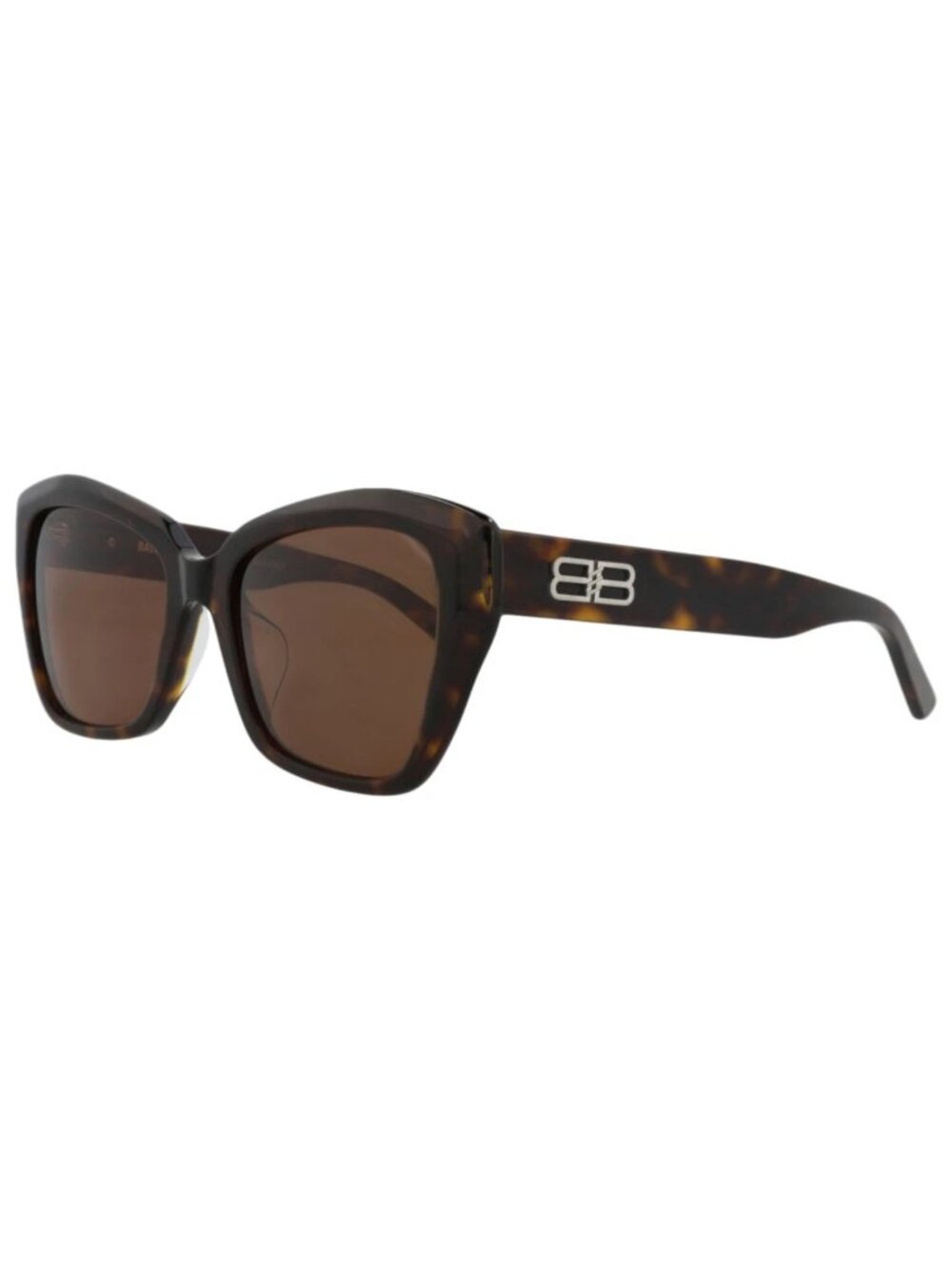New Balenciaga Women's Sunglasses Cat Eye Recycled Acetate Frame Havana Havana